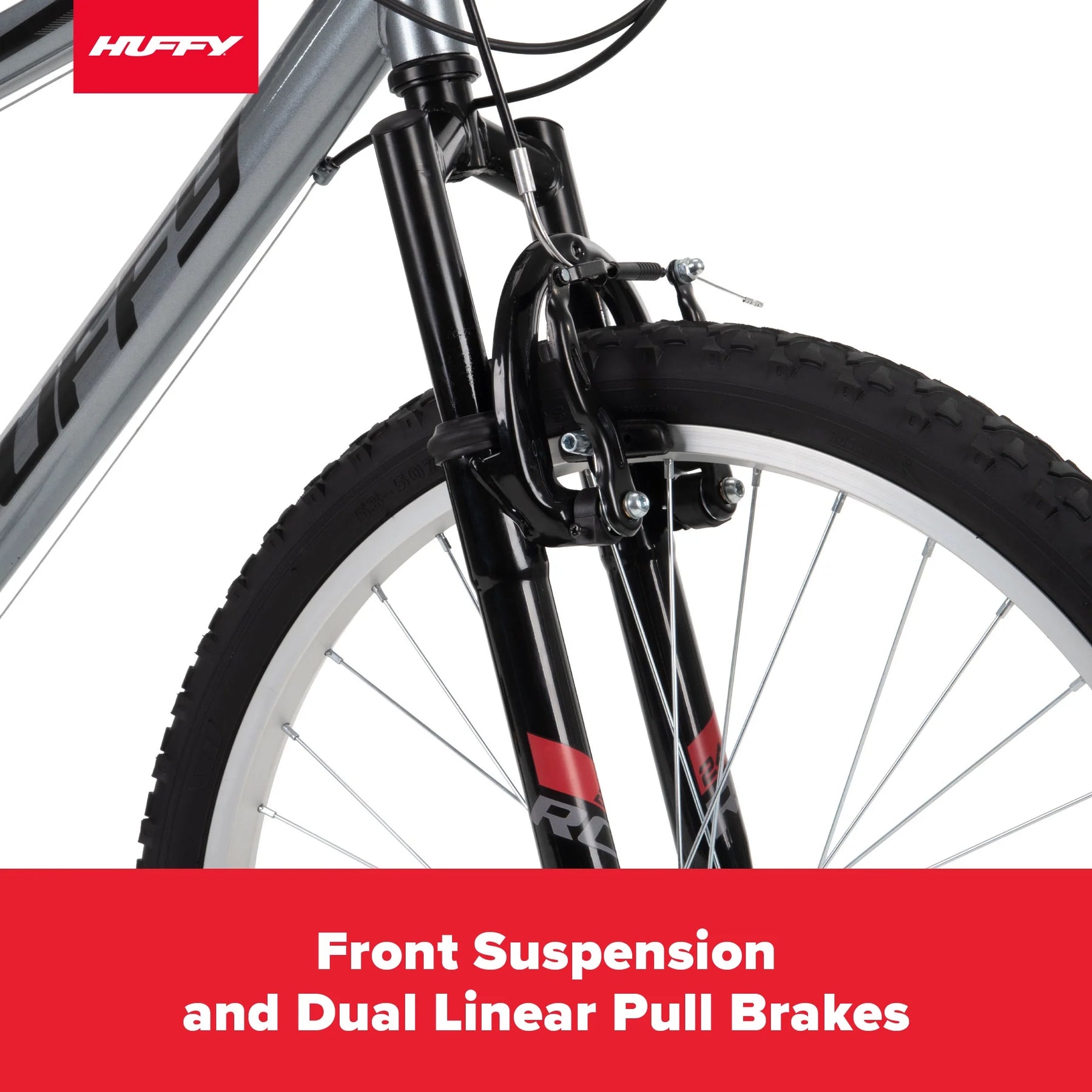 Huffy 24" Rock Creek Mountain Bike, Fits Riders 4'8" - 5'8", Gray, Adult, Men'S - Product image 3