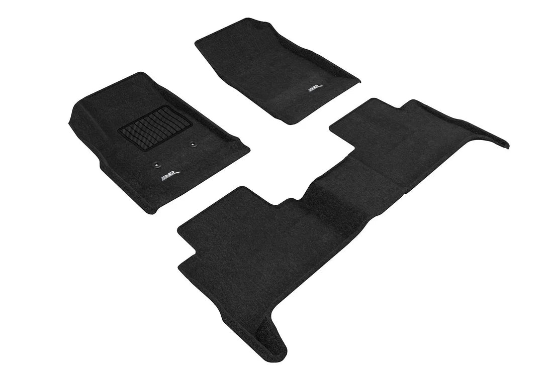 3D MAXpider L1CH06704709 - 15-22Chevrolet Colorado Crew Cab Elegant 1st 2nd Row - Floor Mat Set (Black)